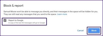 Cómo bloquear contactos en el chat de google para gmail paso 4