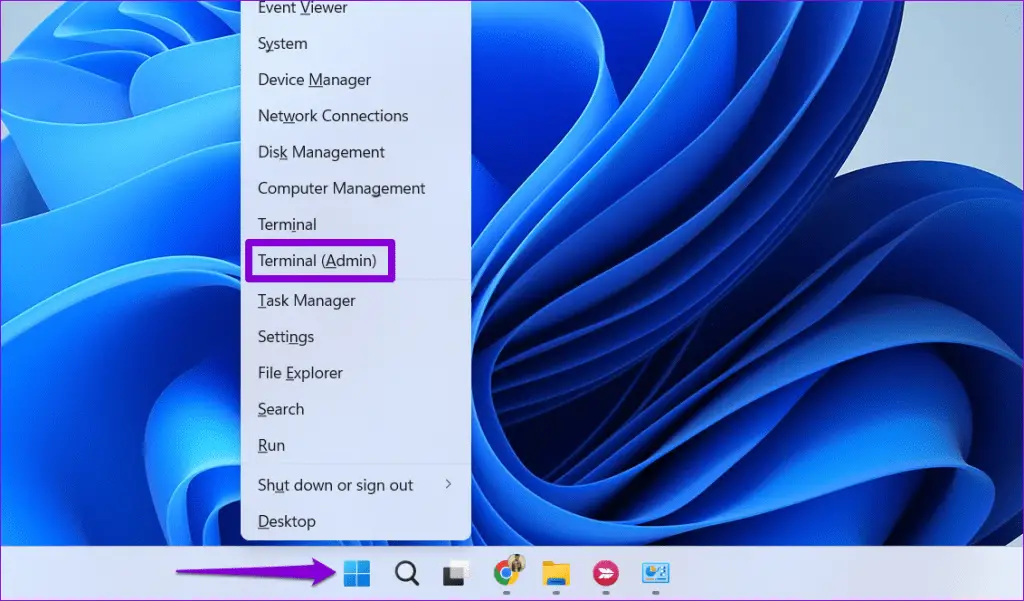 Abra Terminal (Administrador) en Windows 11